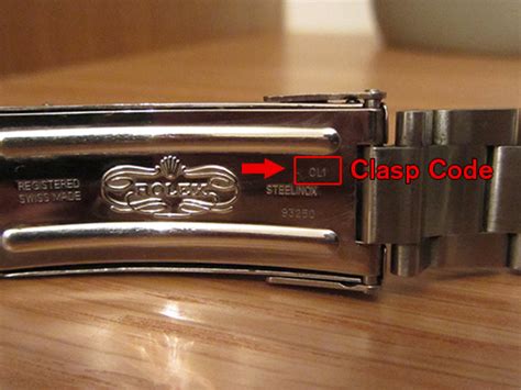 clasp code rolex